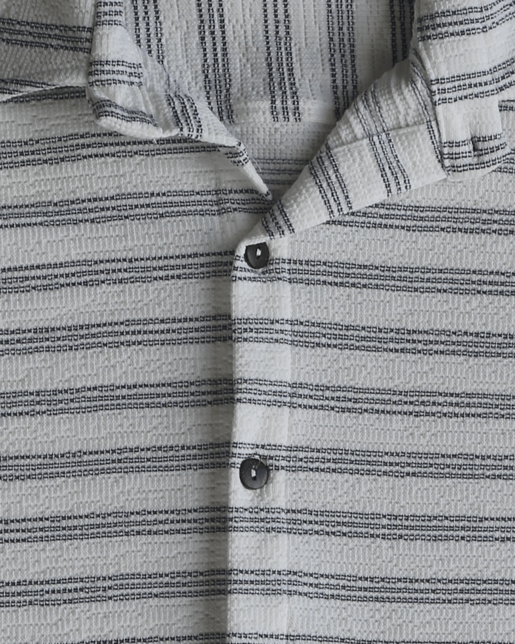 Camisa tejido textura - Azul