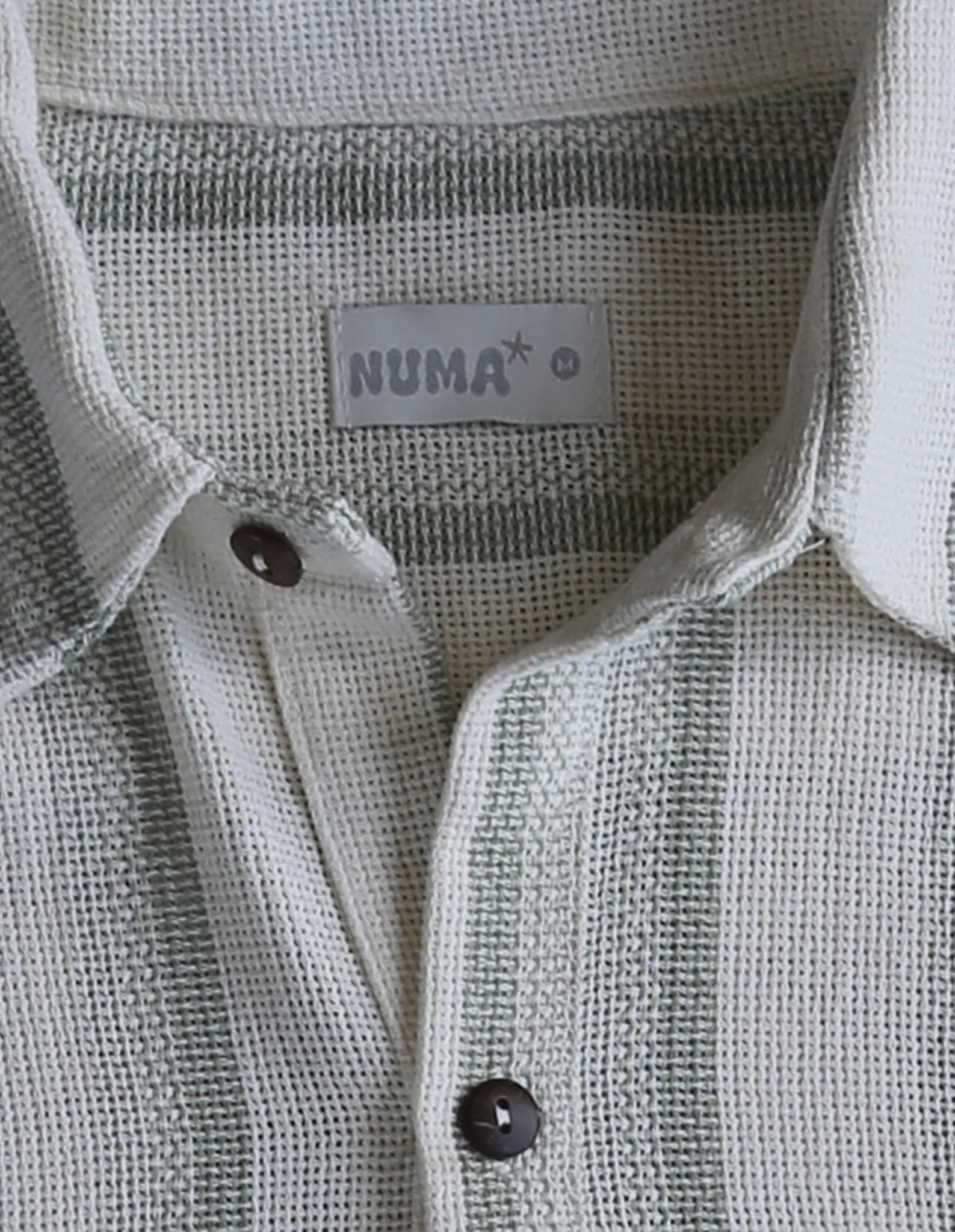 Camisa tejido textura - Gris verde