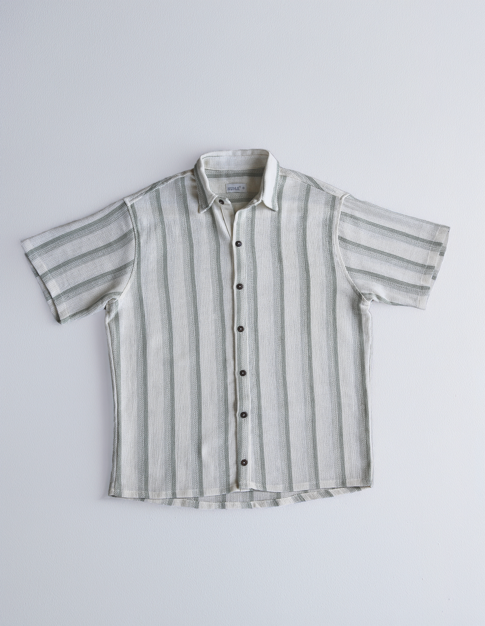Camisa tejido textura - Gris verde