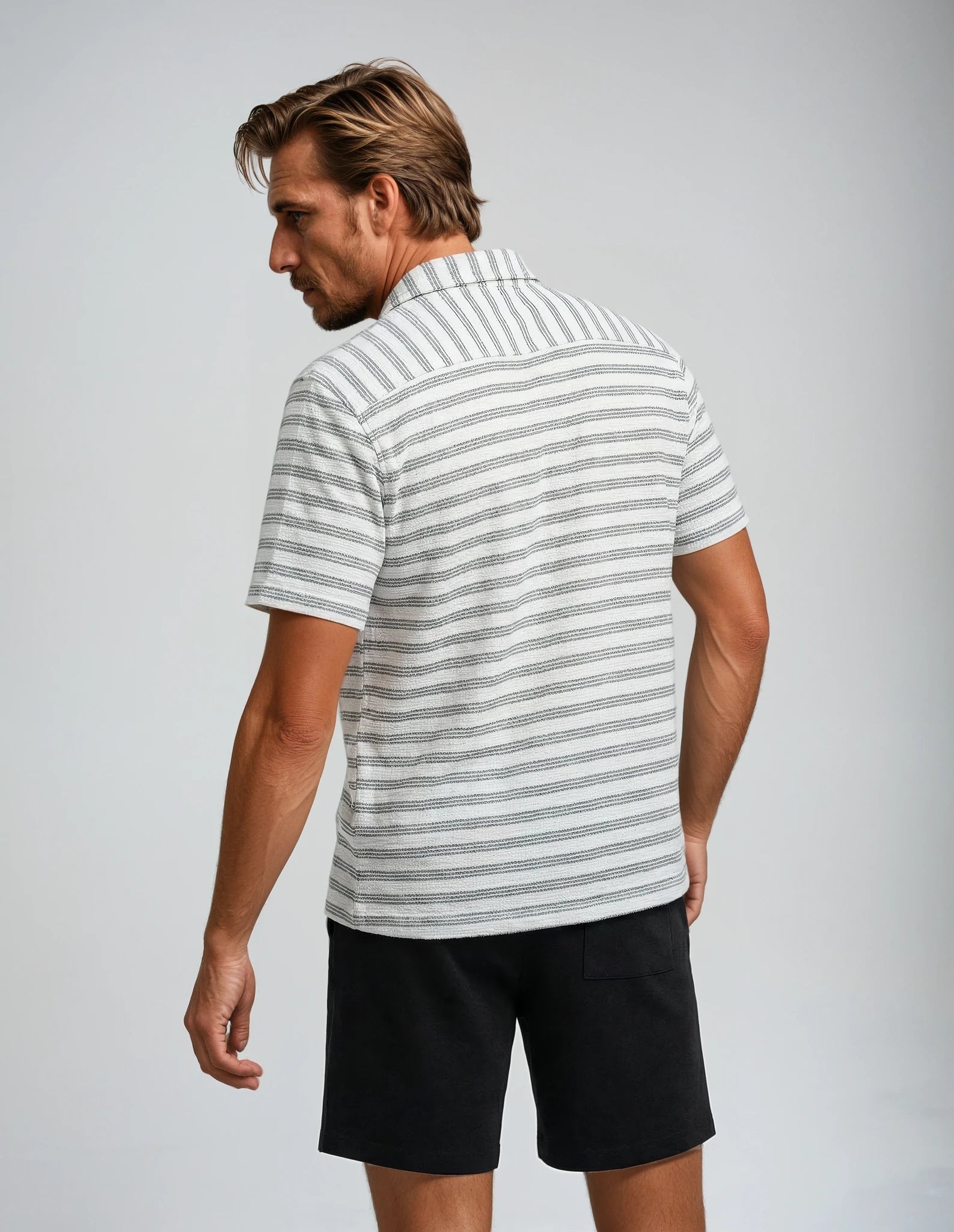 Camisa tejido textura de algodón - Azul